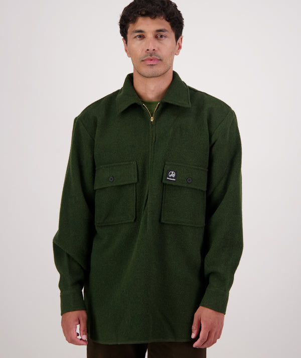 Men's Ranger Wool Zip Front Bushshirt