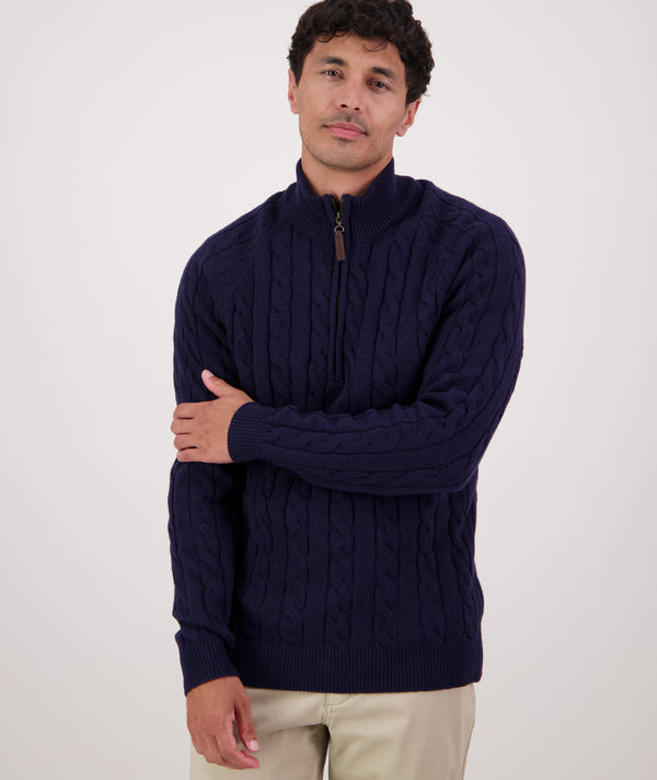 Men's Doncaster V2 Zip Cable Knit