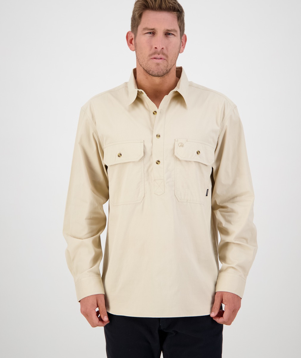 Swanndri Men's Bendigo Long Sleeve 100% Cotton Work Shirt